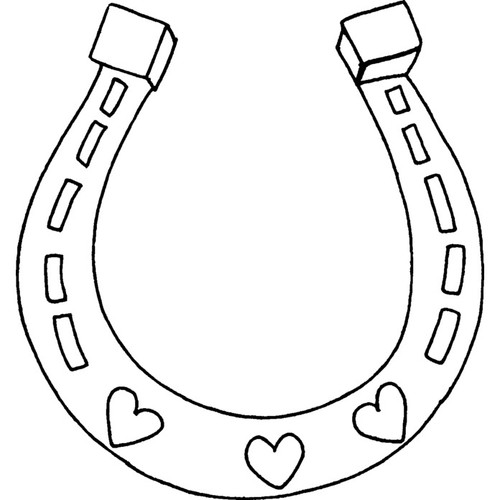 Heart horse shoe - shoe', unmounted