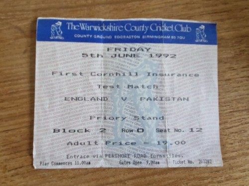 1992 england pakistan - vs,