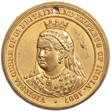 1897 QUEEN VICTORIA DIAMOND JUBILEE GILT MEDAL (#5976)