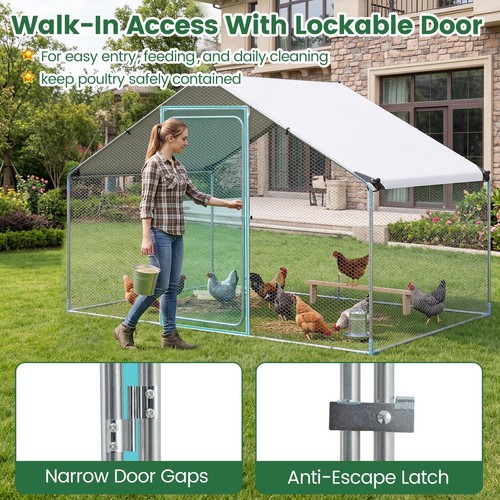 Walk chicken run waterproof - walk-in,