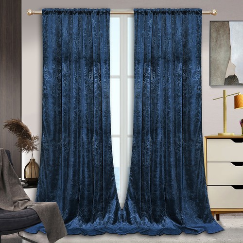 Pair luxury velvet blackout - pair,