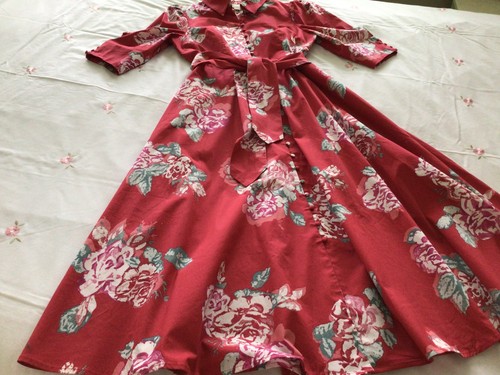 Monsoon red floral - dress,, size