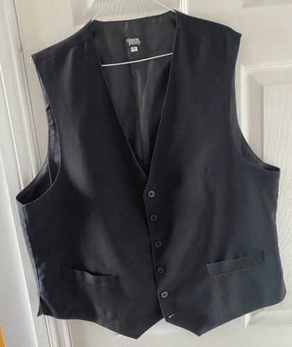 Simon jersey black waistcoat - simon,