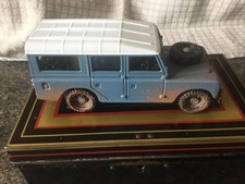 Land Rover Blue 109WB Model Weathered Muddy Look by Corgi Scale ? Maybe 1/30 ish