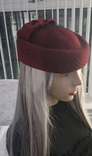 MAJOR WEAR burgundy felt bow