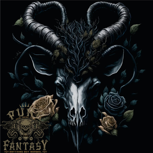 Gothic goat skull - a,