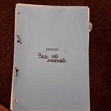 Honda original workshop set up manaul CR 250R