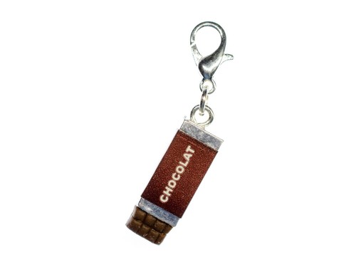 Chocolate charm zipper - charm, pull