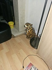 Ceramic Leopard Statue Large Made in Italy