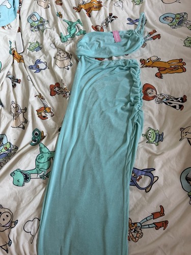 Turquoise double lined maxi - double,