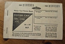 Vintage Motor Fuel Ration Book