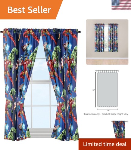 Kids window drapes 4 - kids, piece