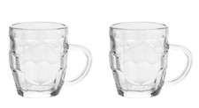 2x Dimpled Beer Tankard Lhan HALF Pint Glass