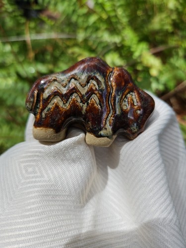 Miniature pottery buffalo - miniature,