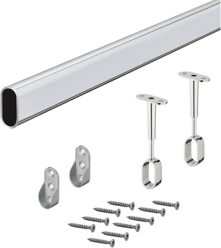 Clothes rail oval cabinet - cabinet, pipe