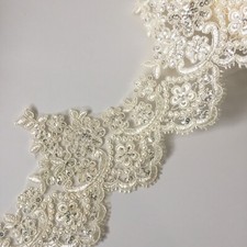 Beaded Sequined Floral Lace