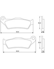 Organic front brake pads ccm - brake,