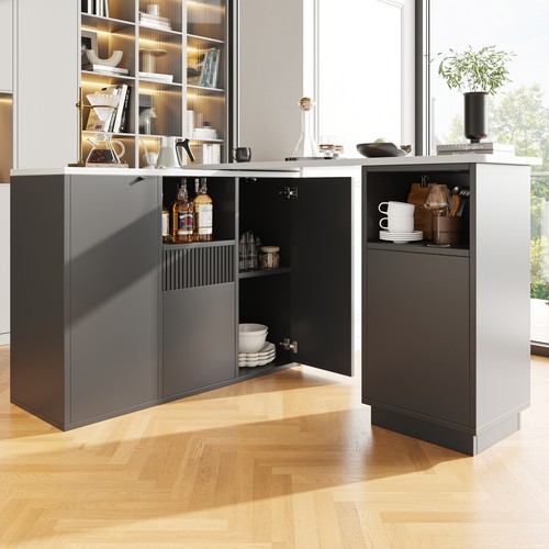 Extendable bar kitchen island - bar,