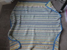 Vibrant Wendy Yarn Afghan Style Snuggle Blanket Throw Hand Crochet 49x50 Inches