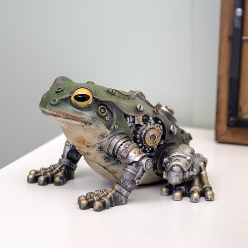 Steampunk mechanical frog - steampunk,