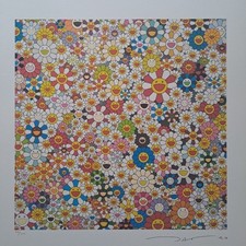 Murakami Takashi Signed - Field of Smiling Flowers - Certificate