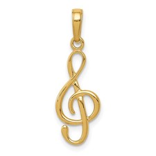 14K 3-D Clef Treble Clef