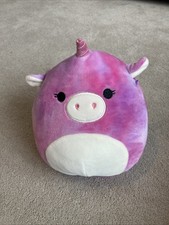 Squishmallows 19cm Super Soft Tie Dye Unicorn Toy – Pink/Purple (KT-SQIFX19-8TU)