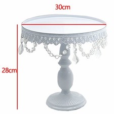 Retro Wedding Cake Stand Round Metal Event Party Display Pedestal Plate Tower