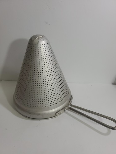 Vintage aluminum cone colander - vintage,