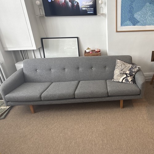 Mid century modern danish grey - modern,