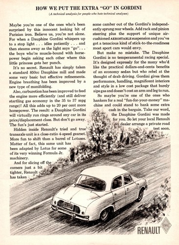 1962 renault dauphine - dauphine, gordini