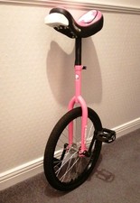 Reflex Unicycle with 16 inch diameter wheel, pink, very good condition