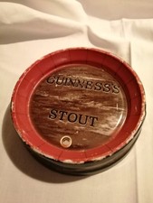 Early Antique Guinness Advertising Barrel Top Coaster/ashtray unusual backstamp.