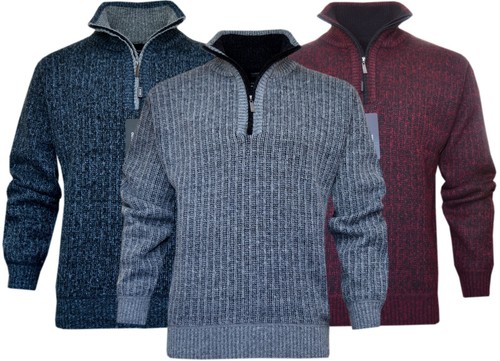 Half zip knitted jumper - zip,