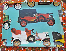 Kitsch Retro GP Muller France Melamine Snack Tray Vintage Toy Cars 30cm x 22cm