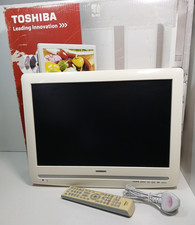 Toshiba 19DV556DB White 19” HD LCD TV W/ Freeview Remote No Stand HDMI DVB Scart