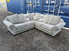 Grey Corner Sofa With Button