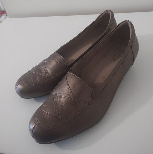 Hotter bronze leather slip - leather, on