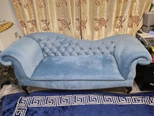 Sky Blue Velvet Luxury Sofa