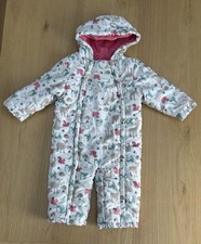 John Lewis White with Woodland Animal Design Pramsuit/Snowsuit, 12-18 months