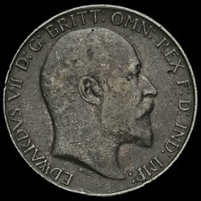 1905 Edward VII Silver Florin, Very Rare, GF