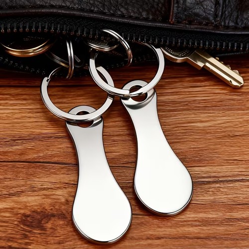 Trolley coin keyring removable - coin,