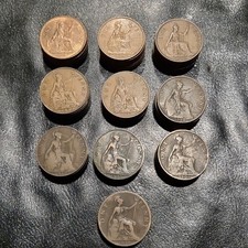 100x Pre-Decimal Penny Coin