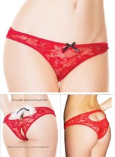 Christmas Crotchless Panties