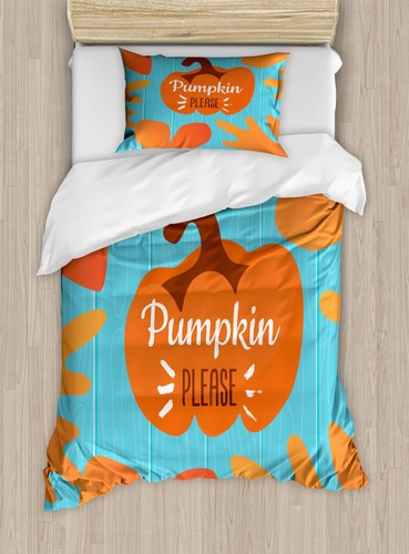 Pumpkin spice duvet cover set - pumpkin,