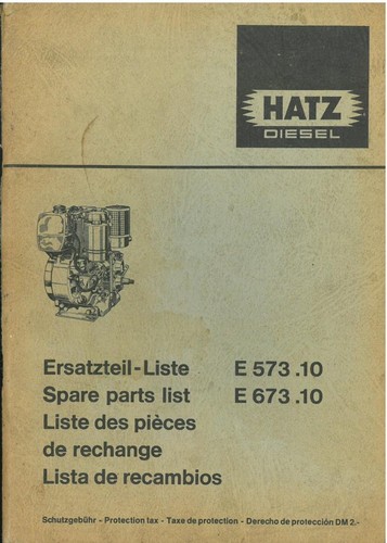 Hatz engine e573 e673 - hatz, e673.10
