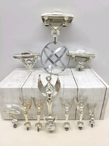 Vintage metal car trophy - metal, 1960s