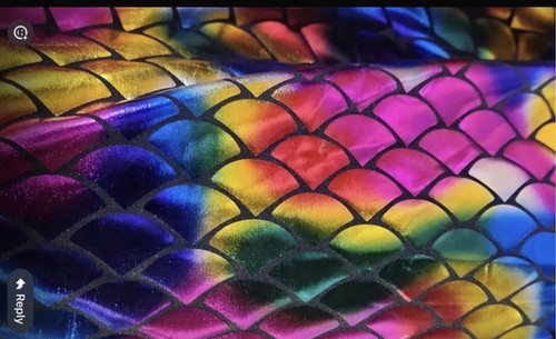 Multi coloured strech lame - 1m,