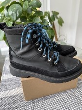 UGG Boys Winter Boots Shoes Size 1 EU 33 Black