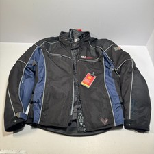 Frank Thomas Xti II Black Biker Jacket Size Large Motorcycle Hyper Tec  #1  K7M